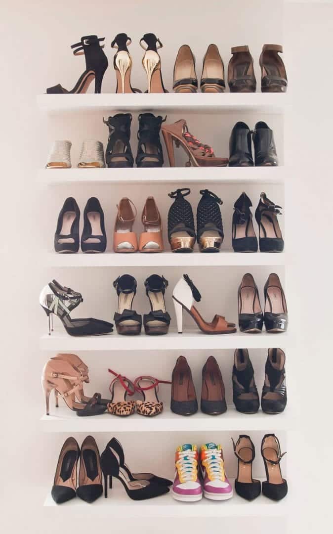 60 formas e truques práticas de organizar sapatos