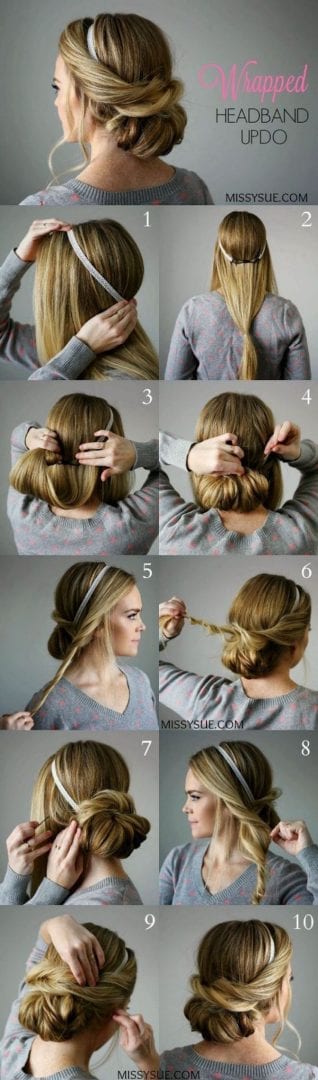 5 tipos diversos e muito simples de penteados fáceis