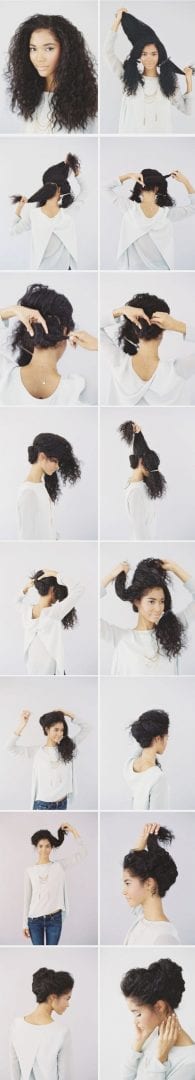 8 tipos diversos e muito simples de penteados fáceis