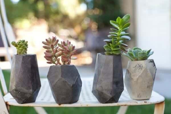 Como fazer vaso de cimento, como usá-lo na decoração e inspirações