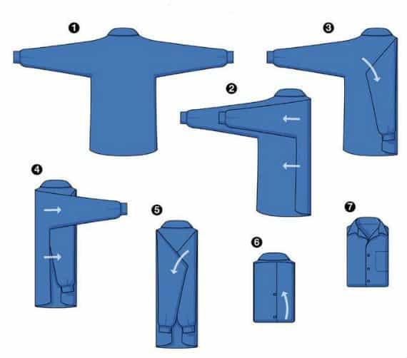 Como dobrar camisa social - Dicas de como dobrar e guardar em amassar