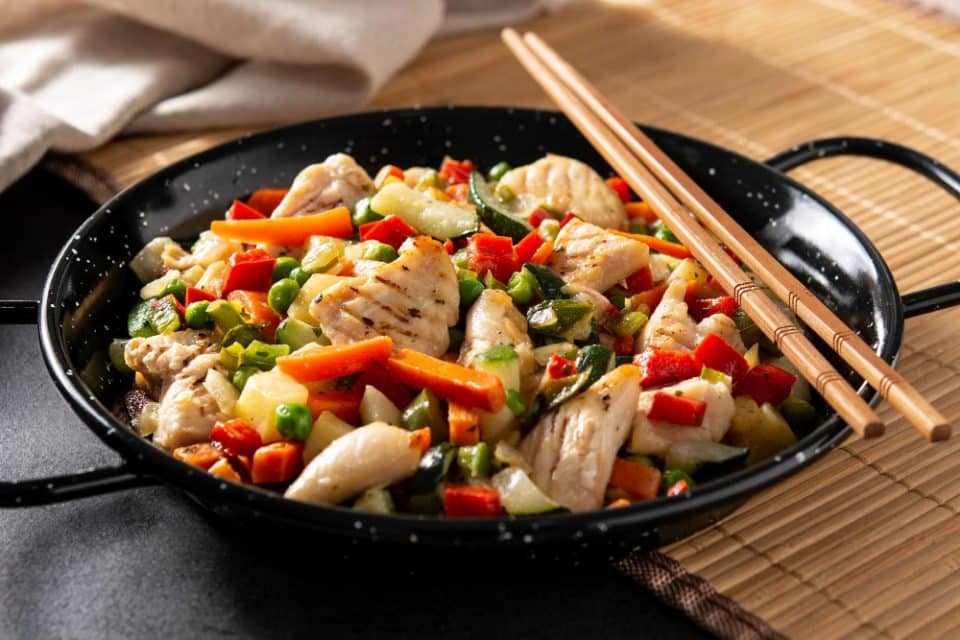 Jantar rápido: frango oriental